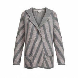 Armani Collezioni Oversized Lilac and Gray Women's Wool Sweater
